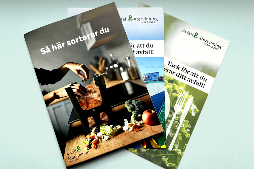 Tre broschyrer om avfallssortering