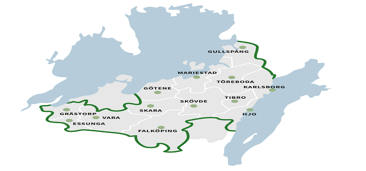 Karta över medlemskommuner